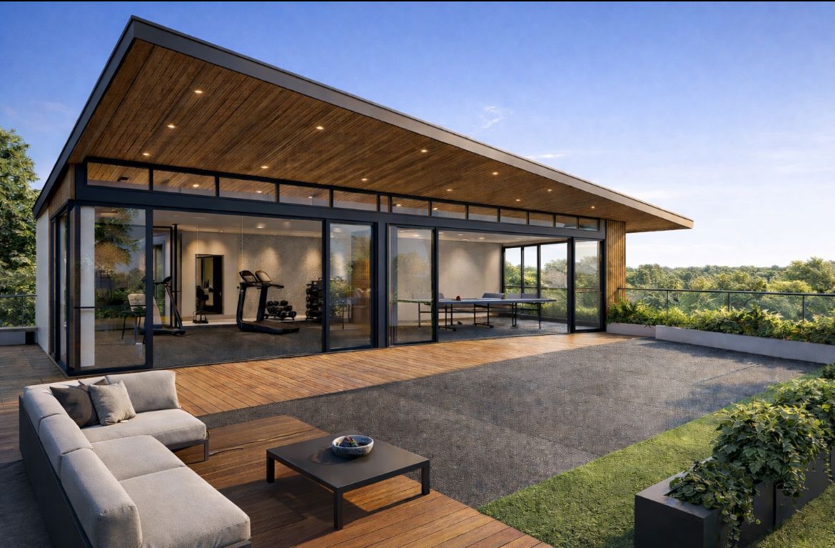 Architectural design visualization for Redsoul Villa terrace
