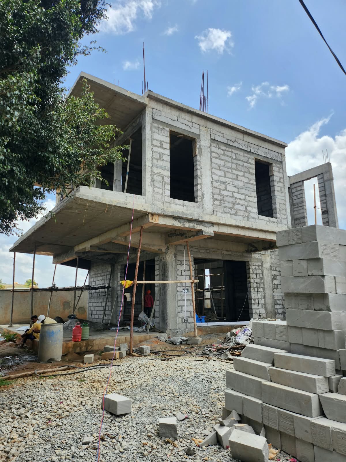 Latest blockwork progress at Redsoul Villa