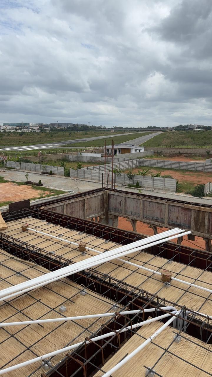 Slab reinforcement and service coordination at Redsoul Villa