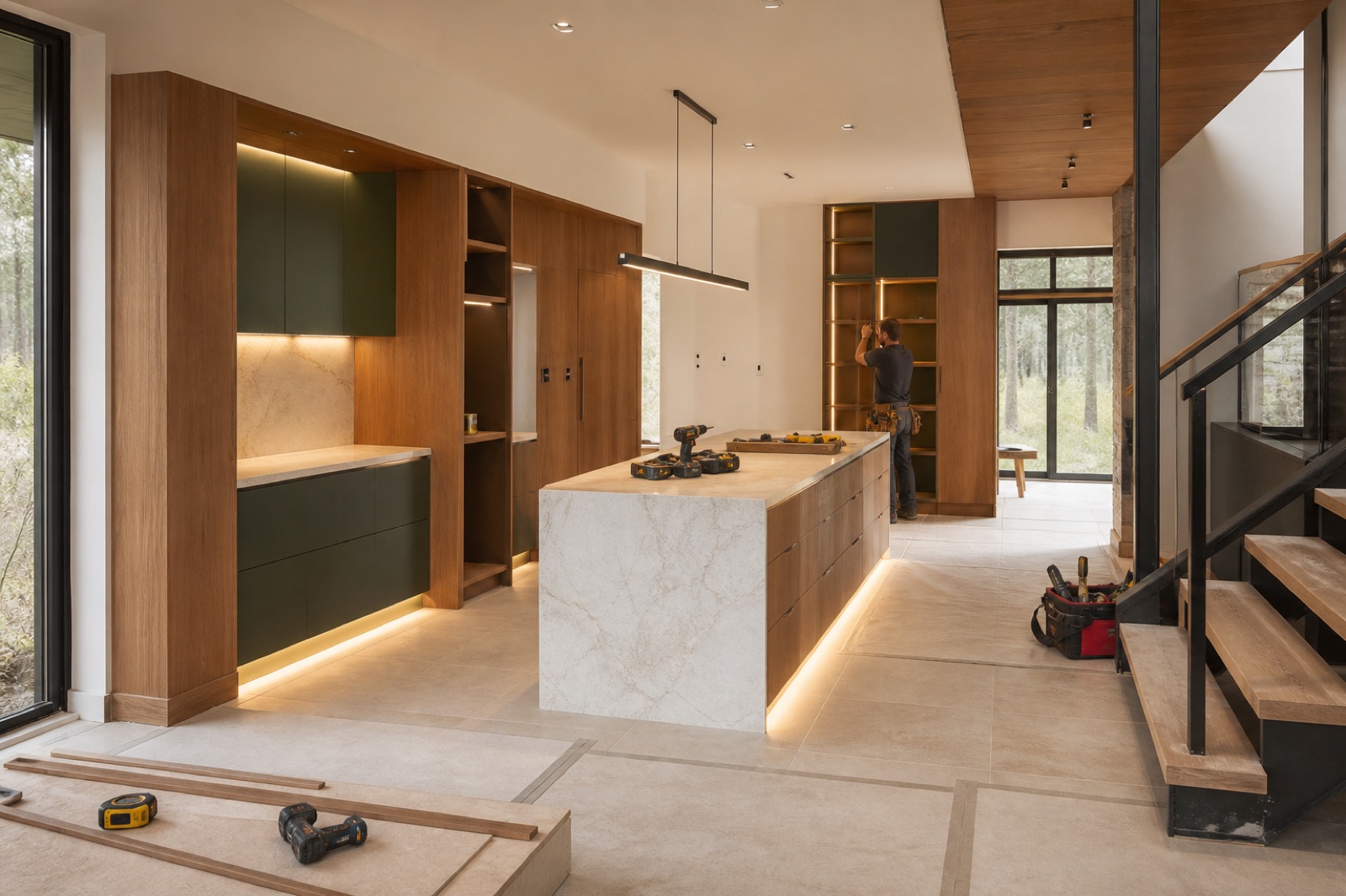 Interior installation and finishing — illustrative image